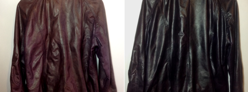 Перекраска кожаной куртки в новый цвет